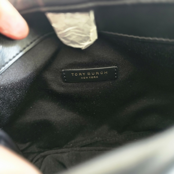 Tory Burch Small Kira Diamond Leather Crossbody Bag Black - Picture 5 of 10